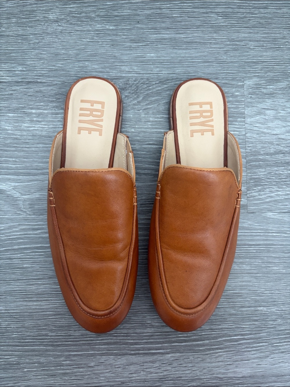 Frye Women's Cognac Leather Slip-On Mule